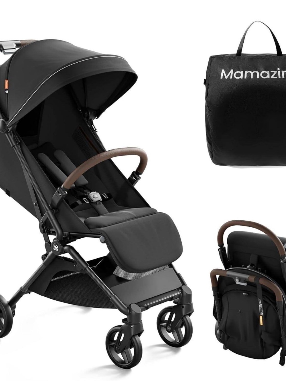 Compact Kids Stroller Bag in Black- MAMAZING Ultra Air Stroller
